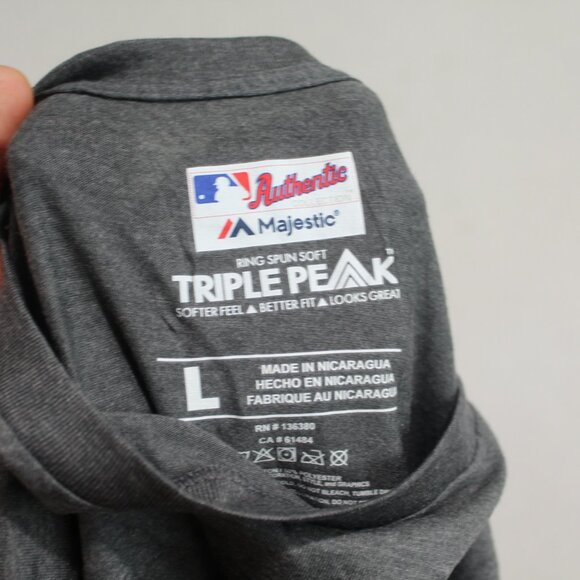 Majestic Men Gray Boston Redsox Sox Logo Casual Size Large - Picture 8 of 9